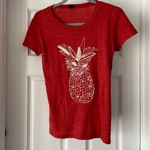 J Crew Pineapple graphic tee shirt